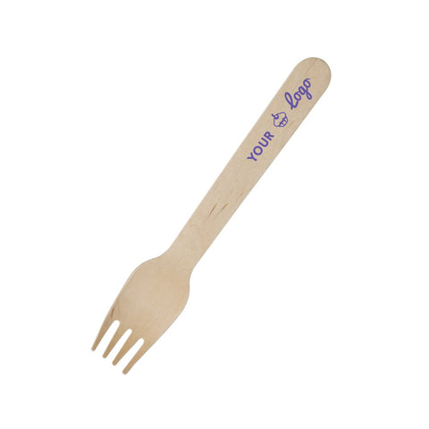 Custom Printed Wooden Fork (16cm)