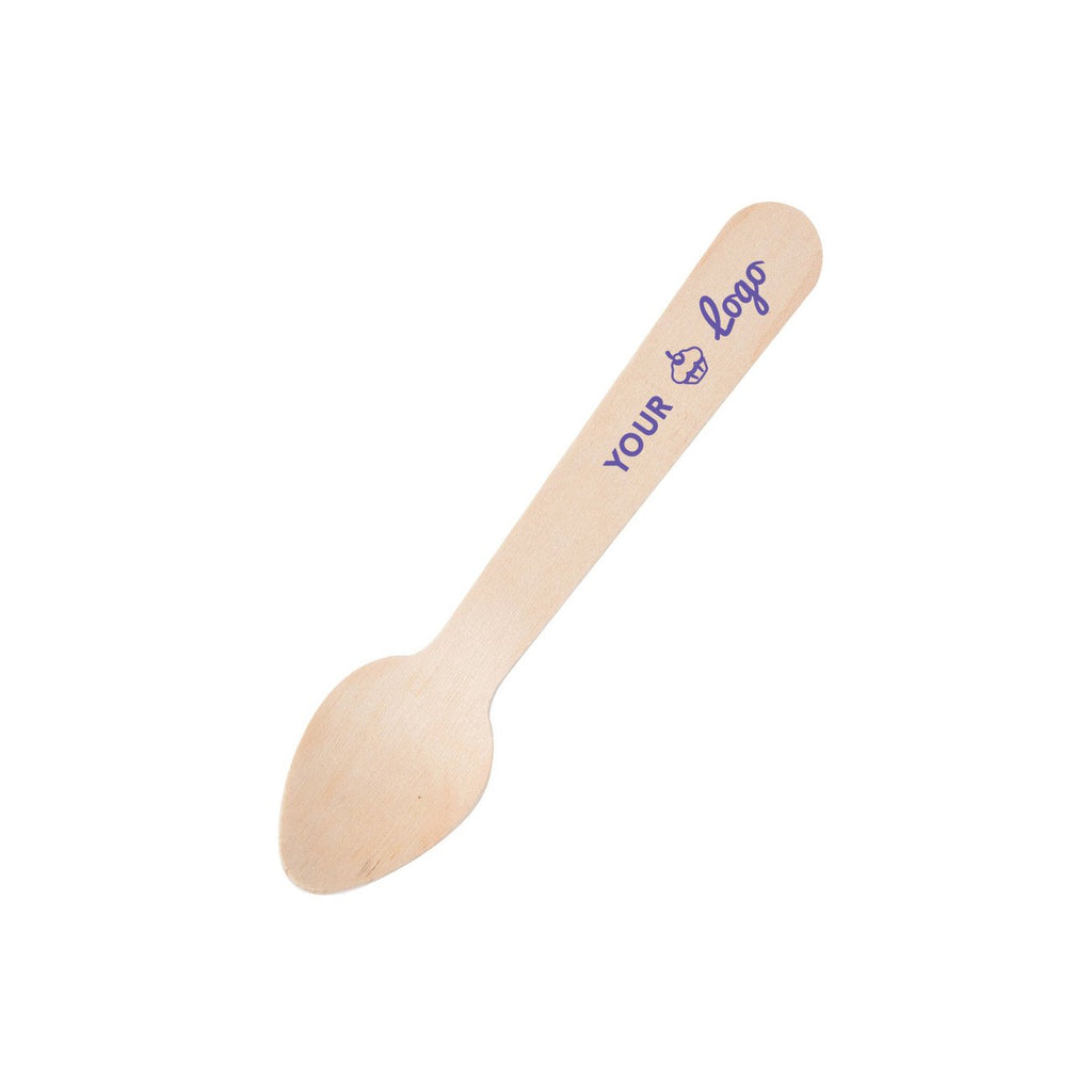 Premium Vector  Wooden scoop with white powder engraved